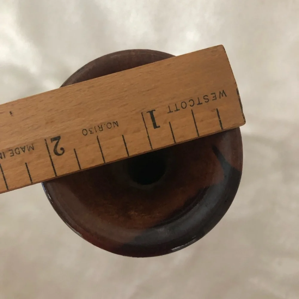 Glossy Wood Vase 8” Handmade Hand turned Artisan Decor